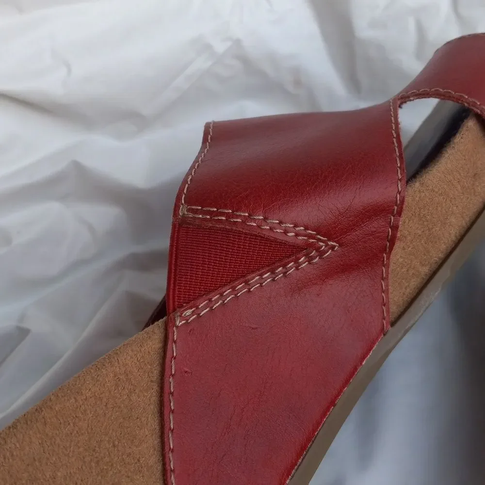 Comfort Plus by Predictions Red Sandals Size 9